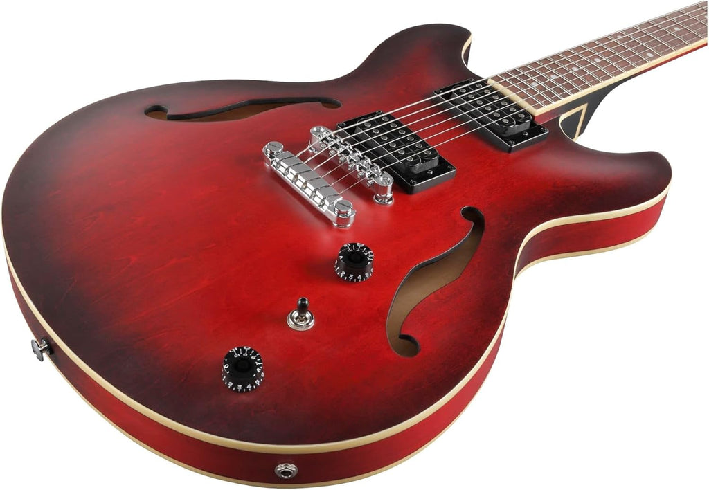 Sunburst Red Semi-Hollow Electric Guitar O6650