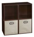 4 Cubes and 2 Canvas Bins Storage Set F1886