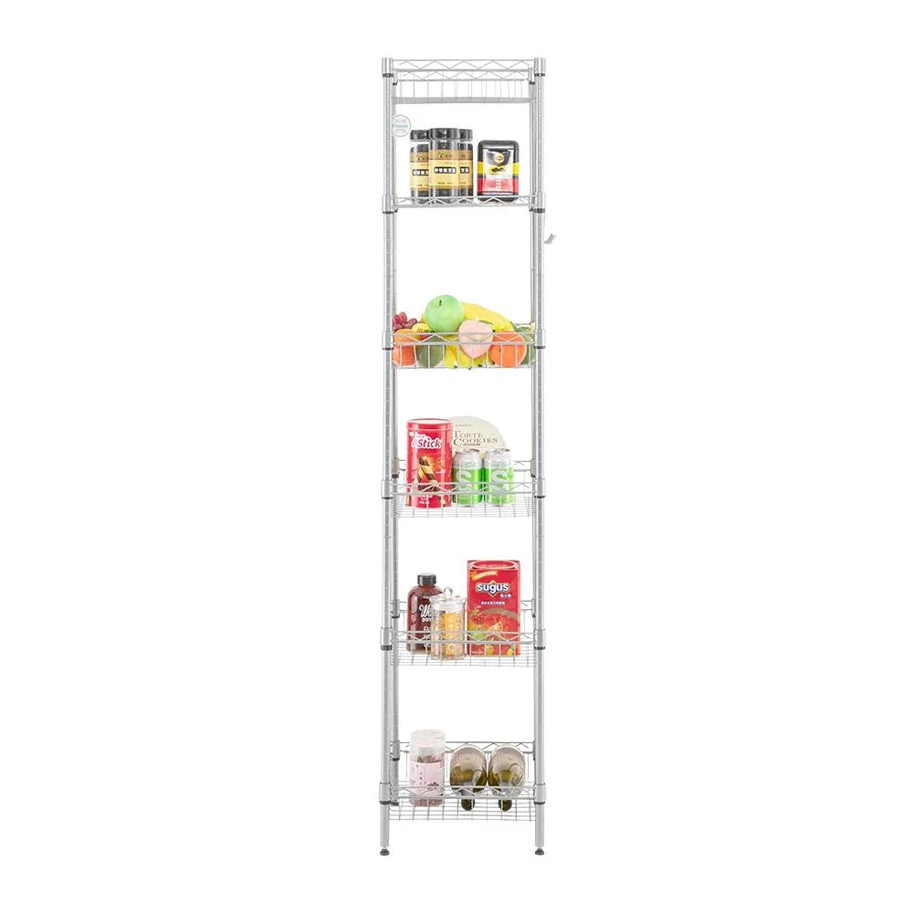 6 Tier Wire Storage Shelving Rack 265lbs Capacity I404159