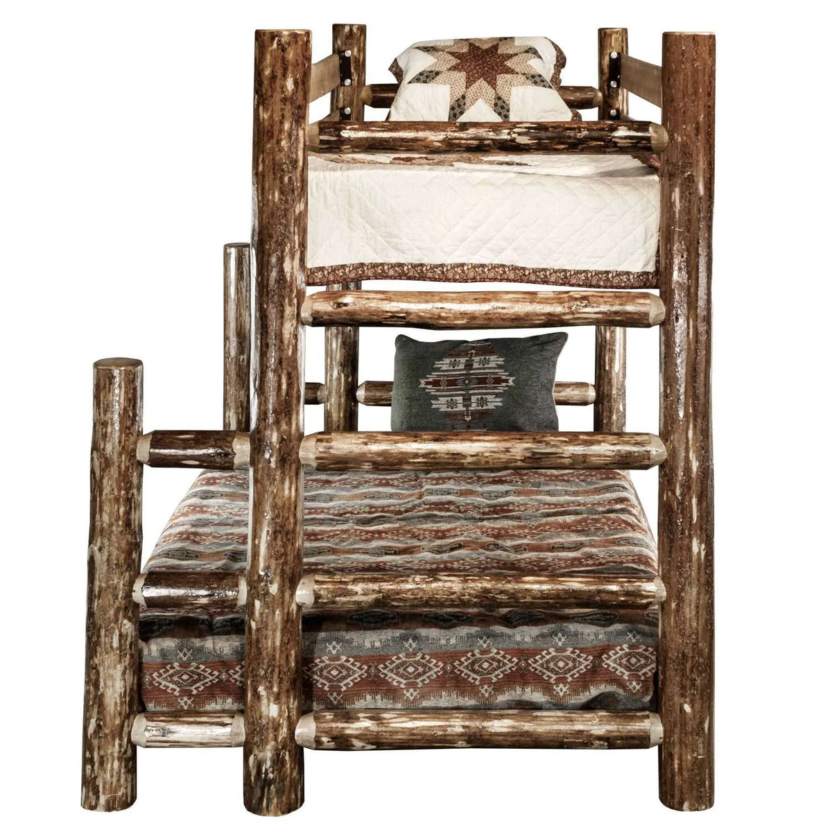 Brown Wood Twin over Full Bunk Bed V280169