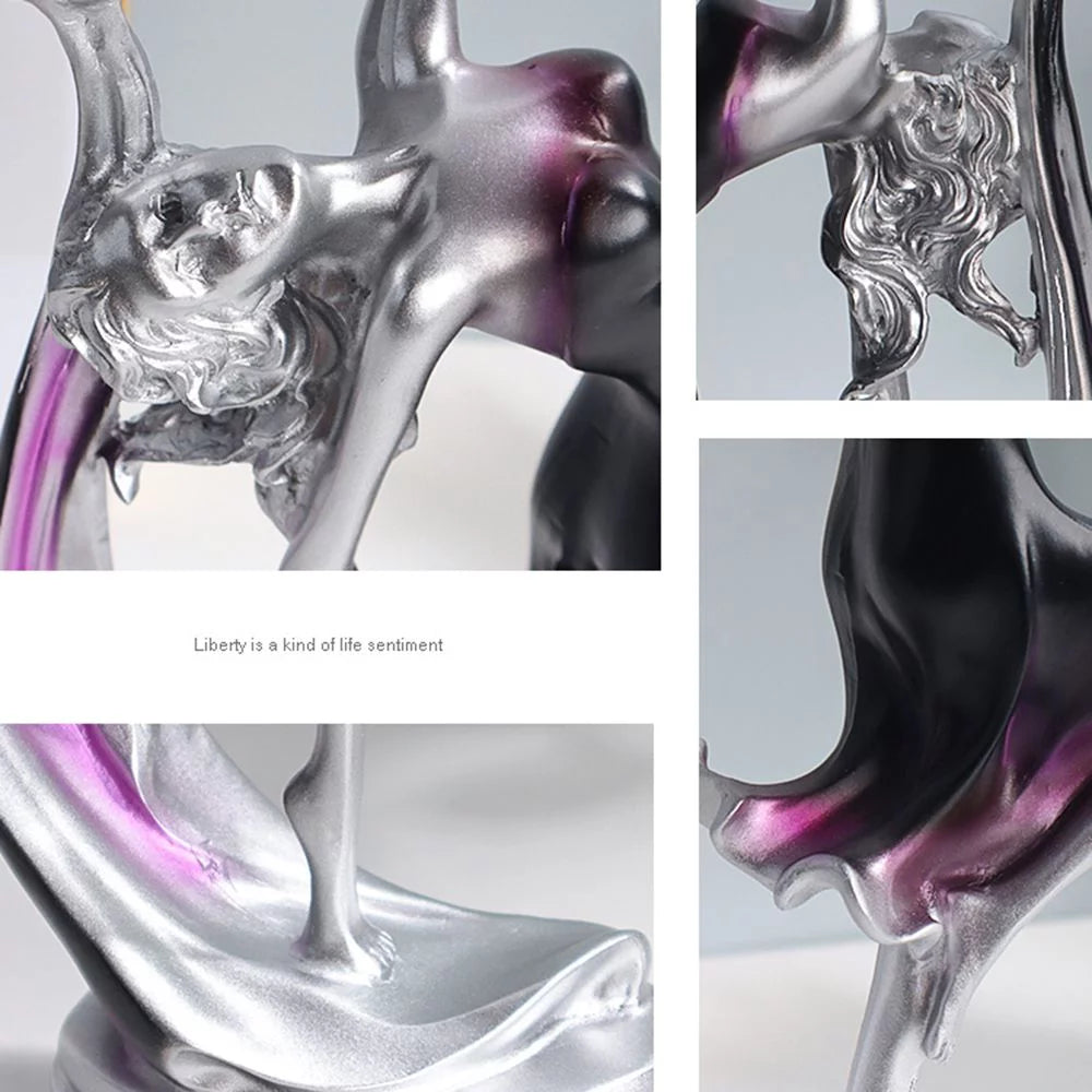 Modern Art Dancing Girl Resin Statue H7231