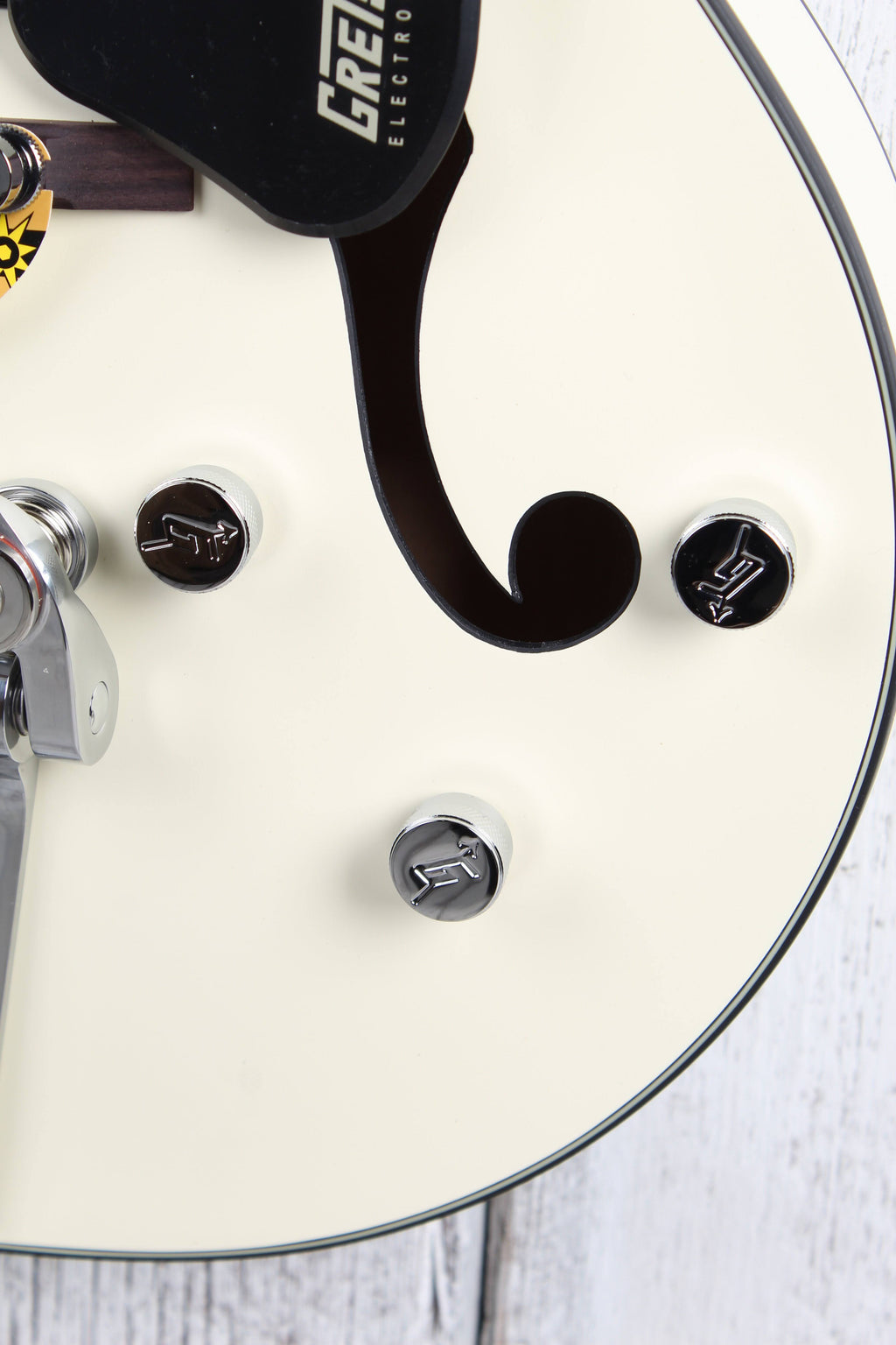 Matte Vintage White Hollow Body Electric Guitar U4432