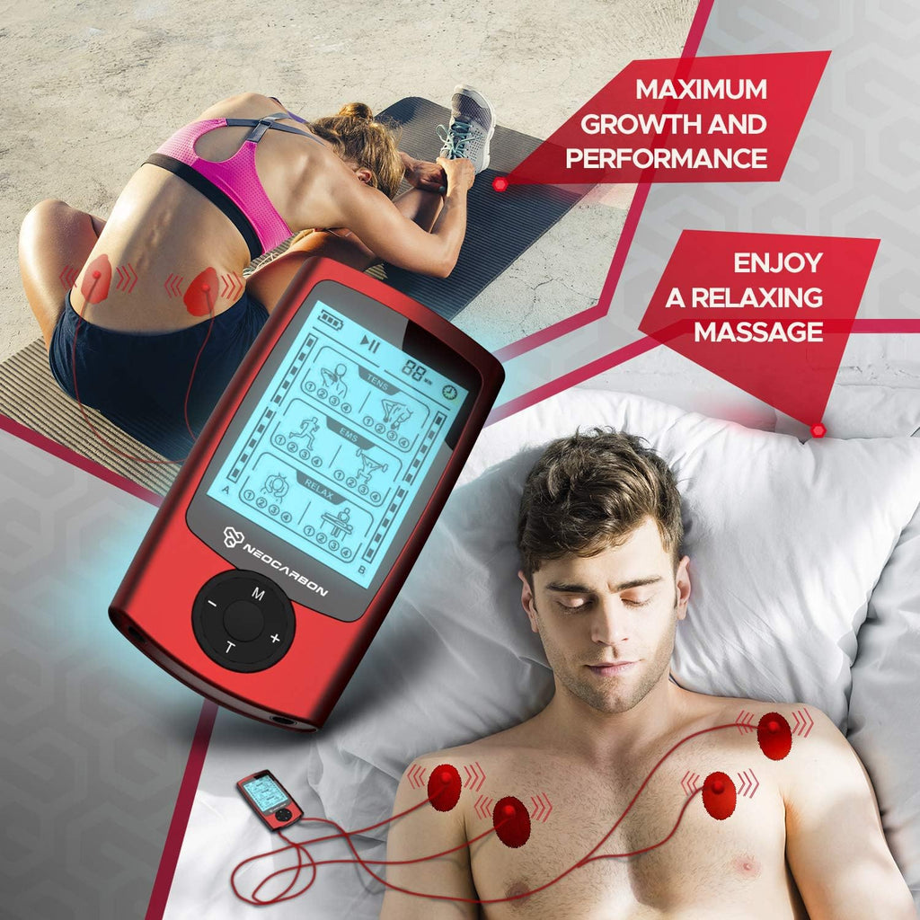TENS EMS Muscle Stimulator with 16 Electrode Pads G79198