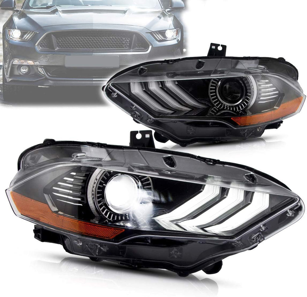 LED Dual Beam Projector Headlights with Sequential Turn Signal J78186