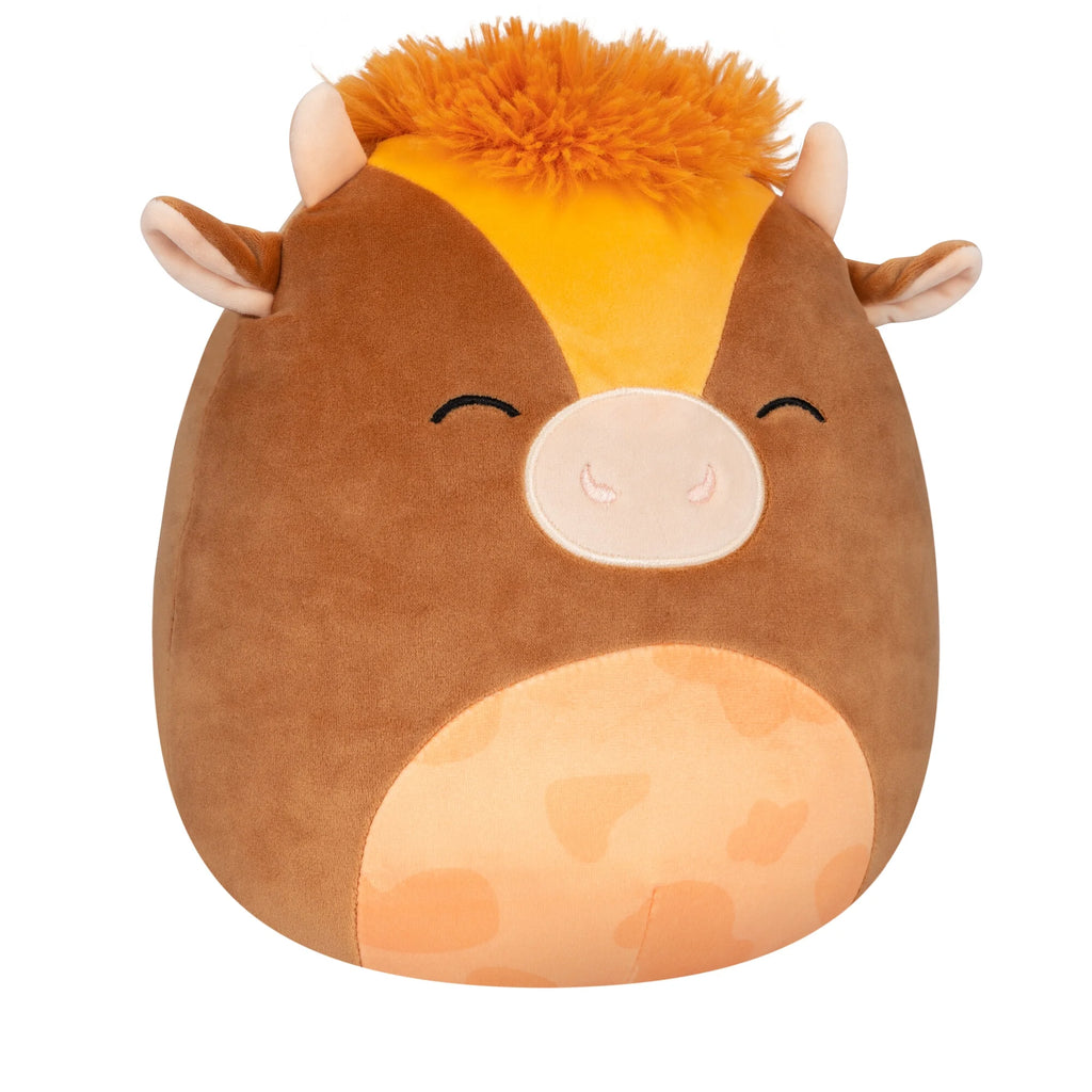 10 inch Dark Brown Spotted Cow Ultra Soft Stuffed Plush Toy R760