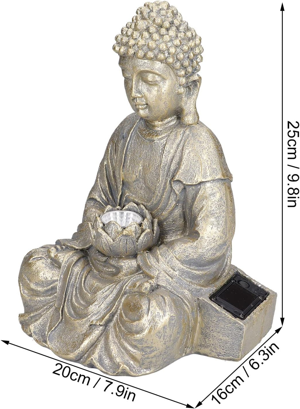 Solar Powered Buddha Garden Statue M919