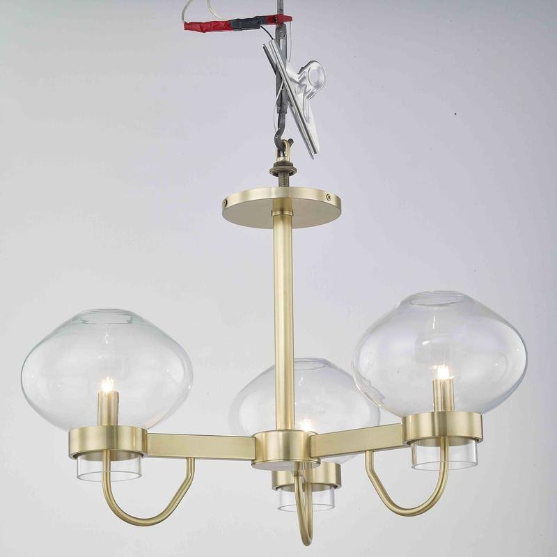 Polished Nickel 3 Light Semi-Flush Mount W9866
