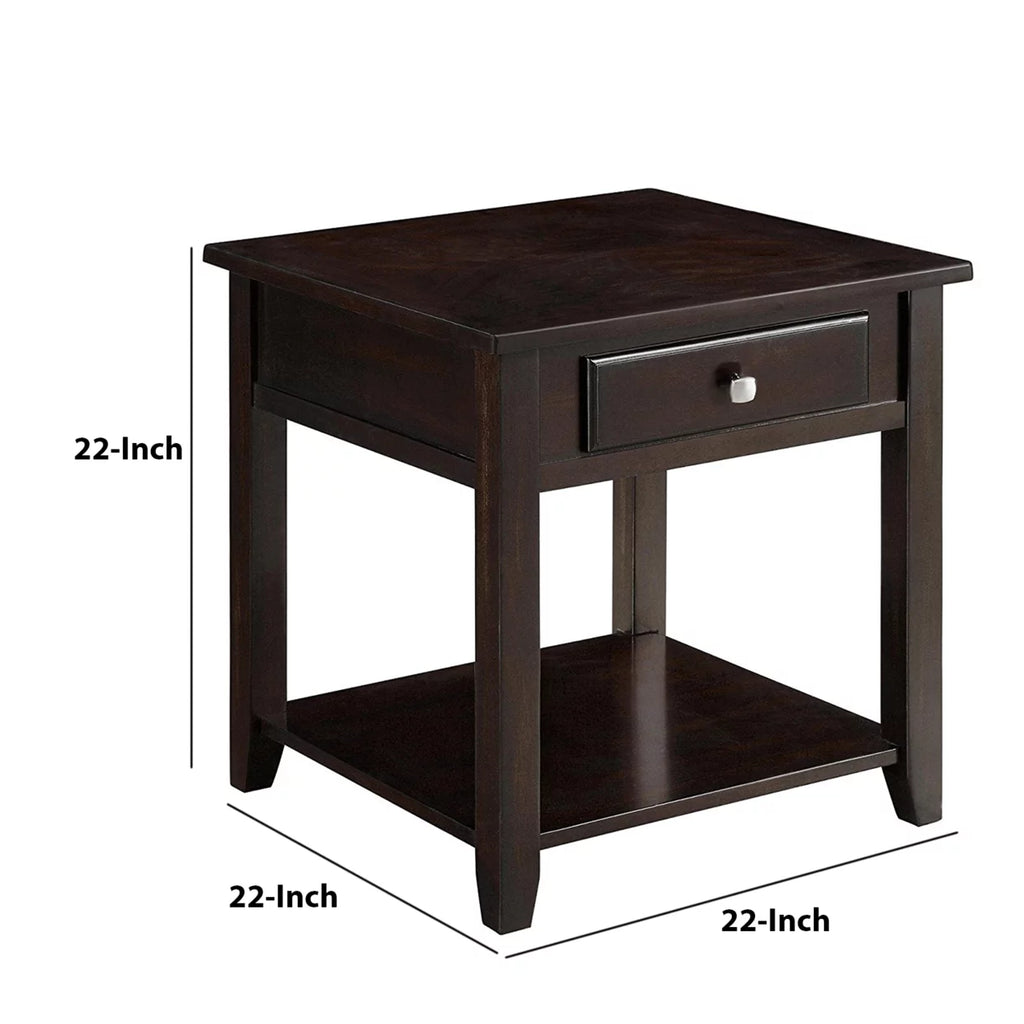 Walnut 1-shelf End Table U936718