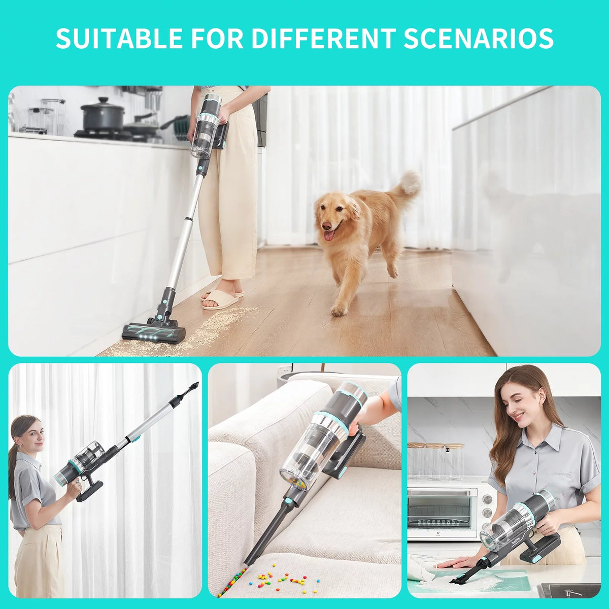 Cordless Stick Vacuum Cleaner 26Kpa 6-in-1 D24420