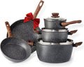 Non Stick Granite 8 Pieces Induction Cookware Set V1258