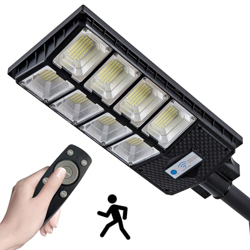 80000LM Dusk to Dawn Solar LED Flood Light with Motion Sensor and Remote Control S227