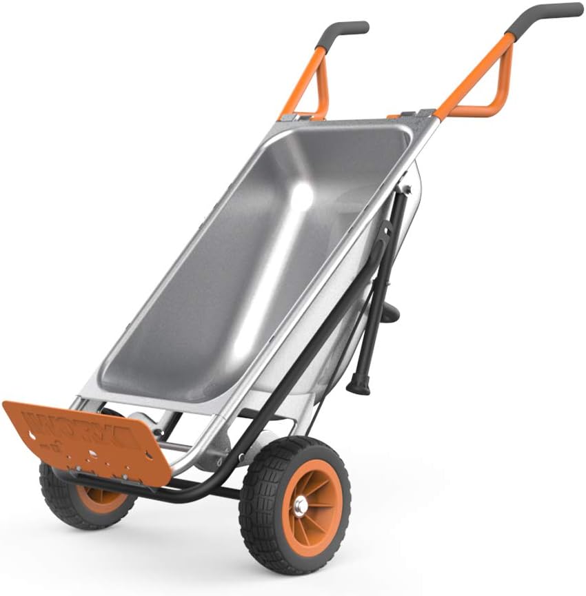Orange 8-in-1 Wheelbarrow Yard Cart Dolly Firewood Carrier Q674