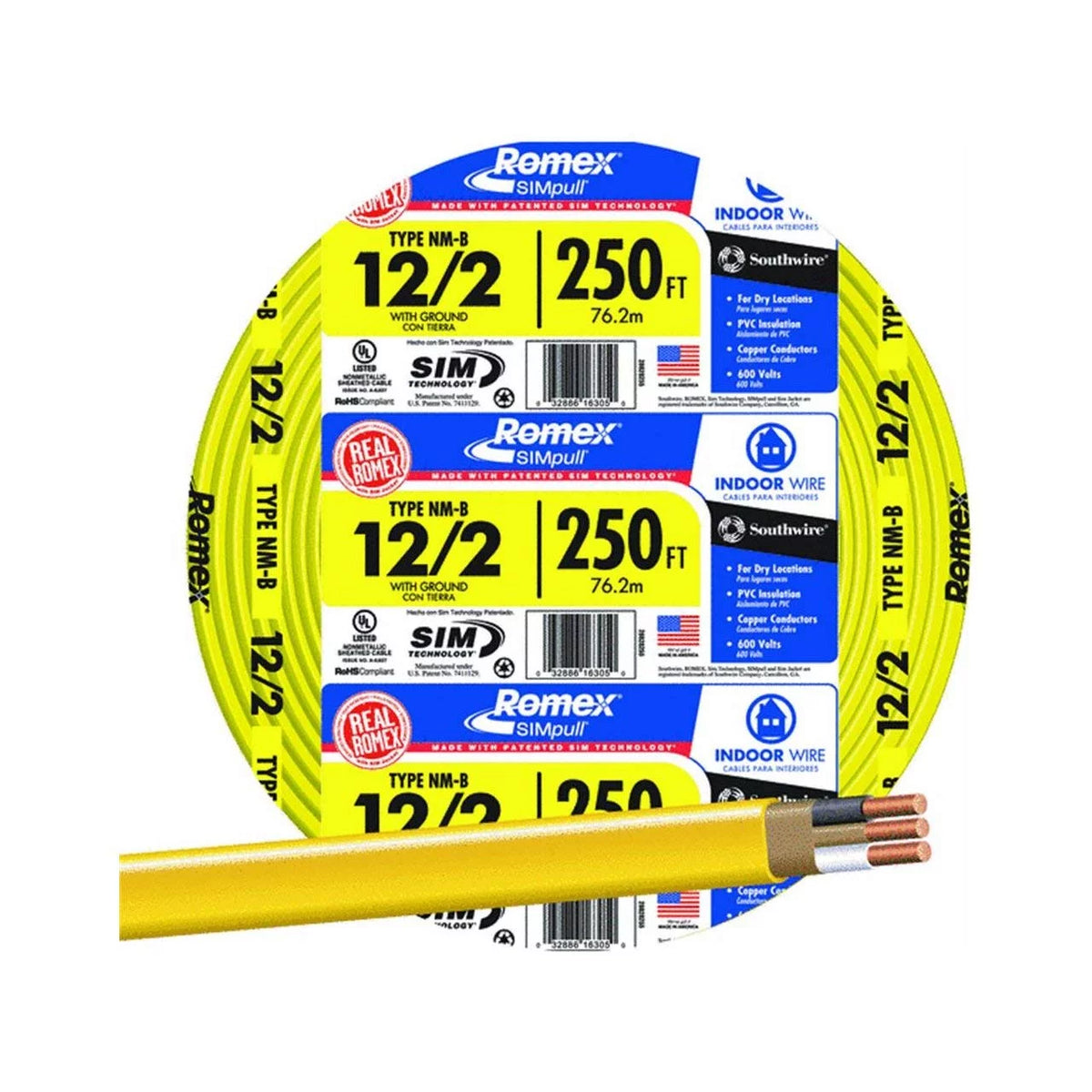 600 Watt Type NM-B Sheathed Wire Cable P9133