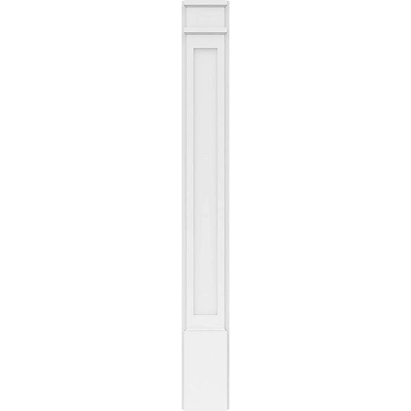 Flat Panel PVC Pilaster with Decorative Capital & Base (Pair) S376058