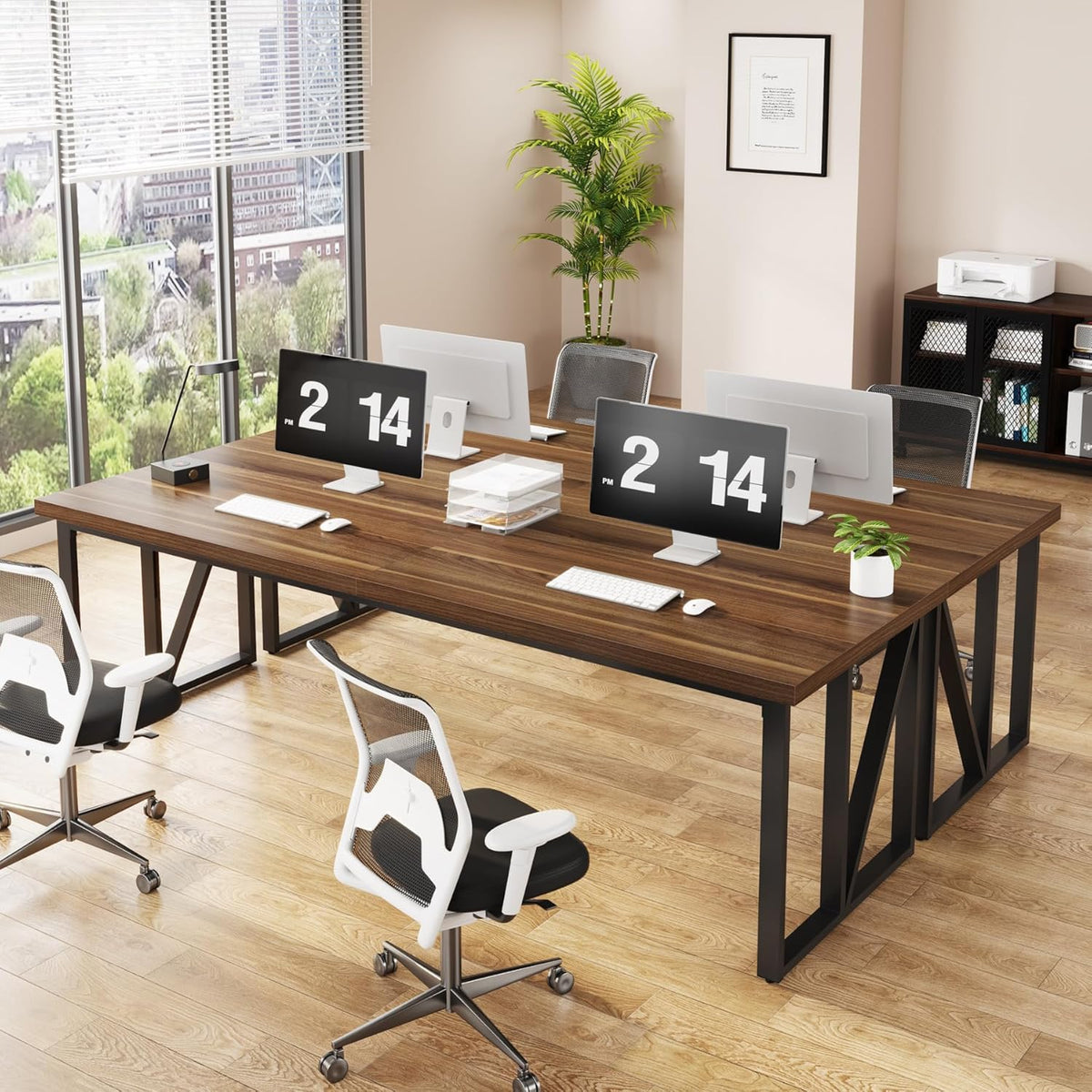 78.7 Inches Extra Long Double Wood Desk T35161