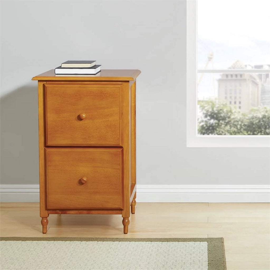 2 Drawer Wood File Cabinet in Antique Cherry B228263