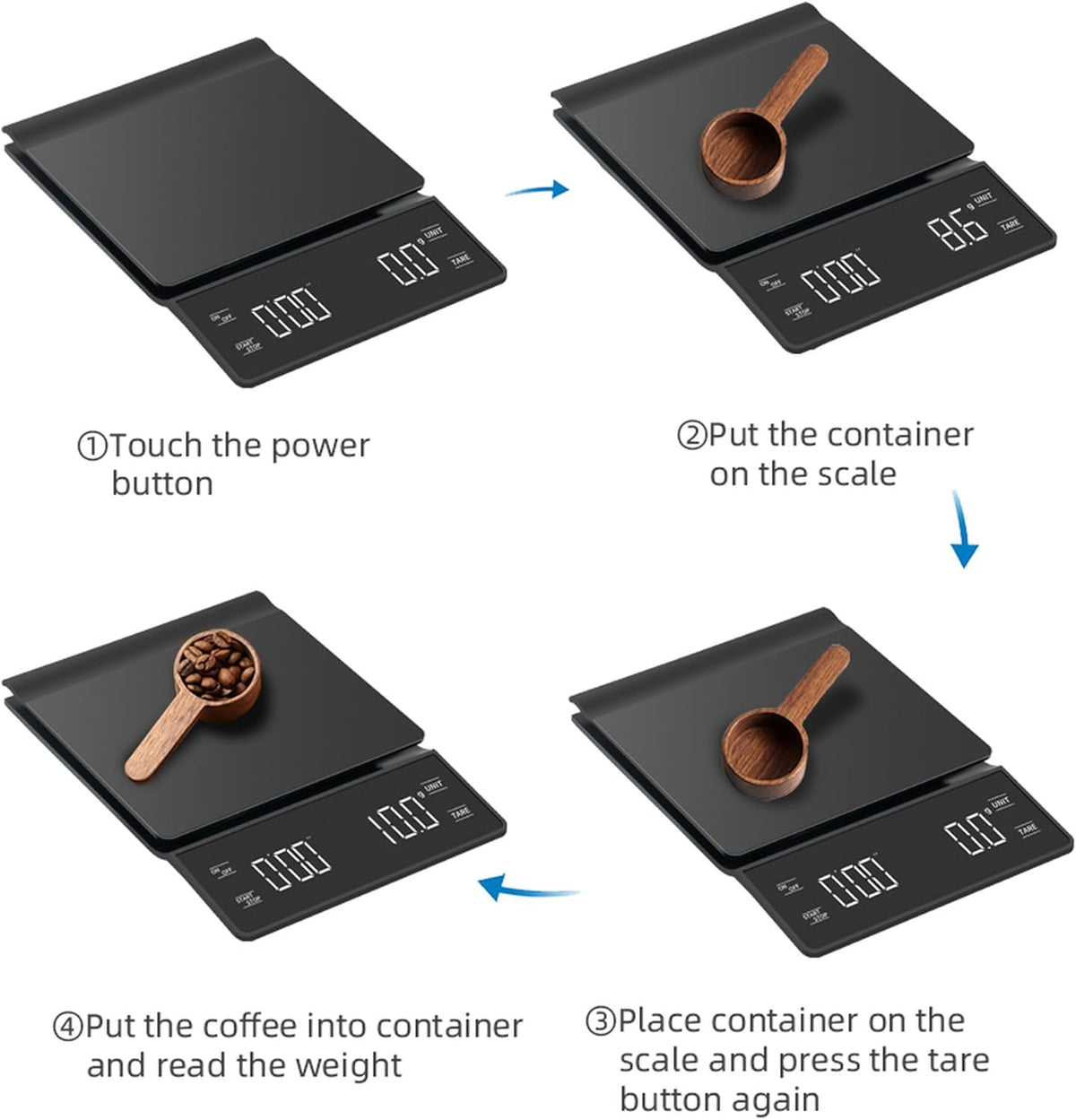 Digital Coffee Scale with Timer E112