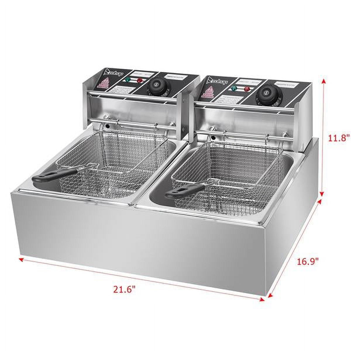 5000W 12L Dual Tanks Electric Deep Fryer with 2 Basket S7427