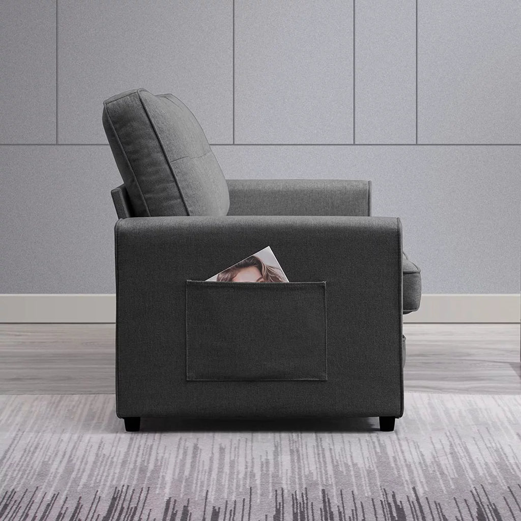 Dark Grey 3-in-1 Sleeper Sofa Bed G827451