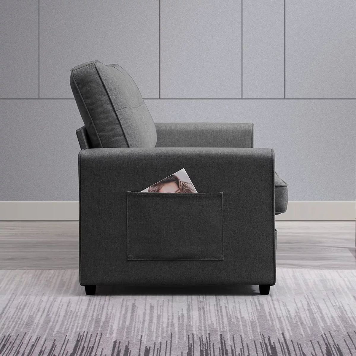 Dark Grey 3-in-1 Sleeper Sofa Bed G827451