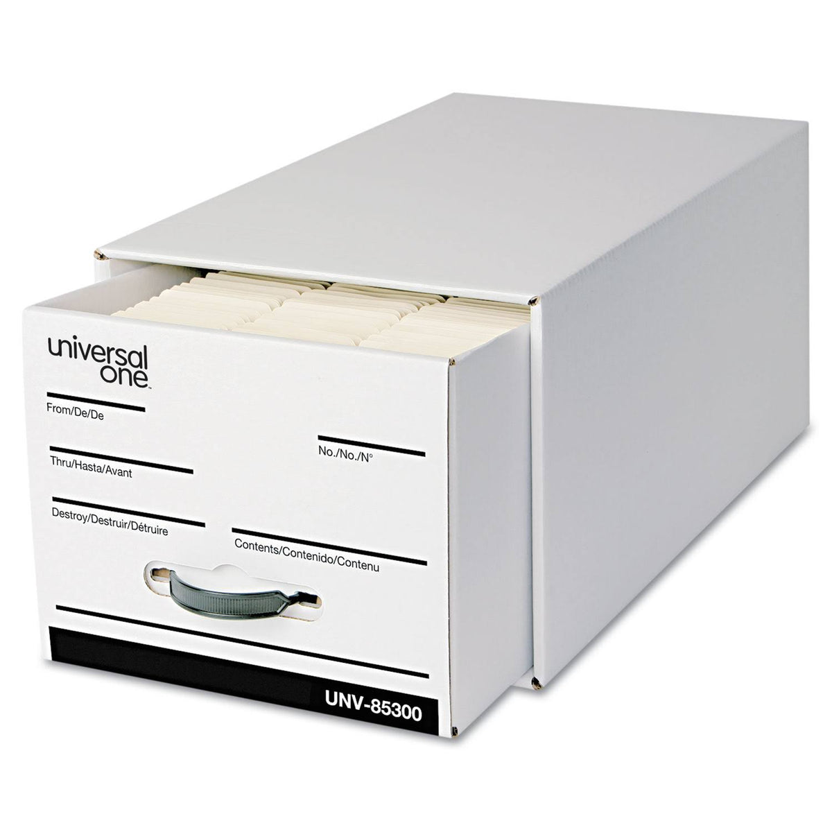 White Letter Storage Box Drawer, 6 per Carton X41692