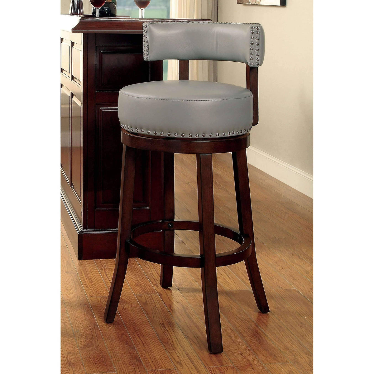 Gray Bar Stool (Set of 2) R5224