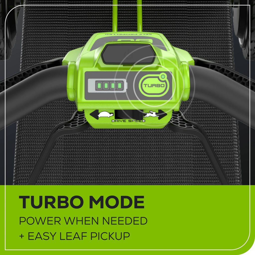 60V 21 Self Propelled Lawn Mower with 8.0 Ah Battery & Rapid Charger E9709