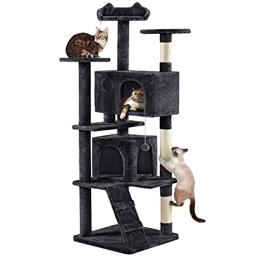 54in Cat Tree Tower Condo Furniture Scratch Post O479217