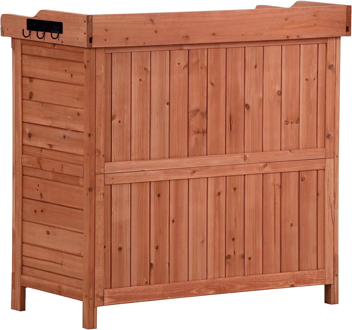 Waterproof Wooden Outdoor Storage Shed with Floor and Shelves B8156