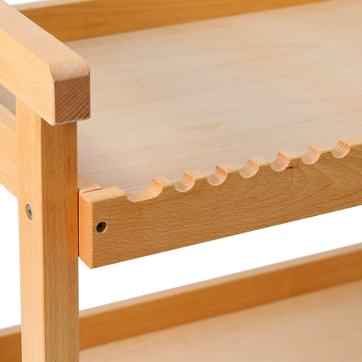 3-Tier Rolling Beechwood Art Cart Storage Organizer G67018