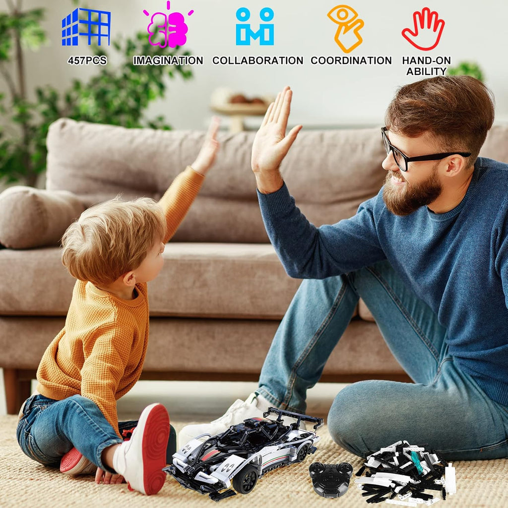 Rechargeable RC & APP Controlled Model Car Building Kit U21412
