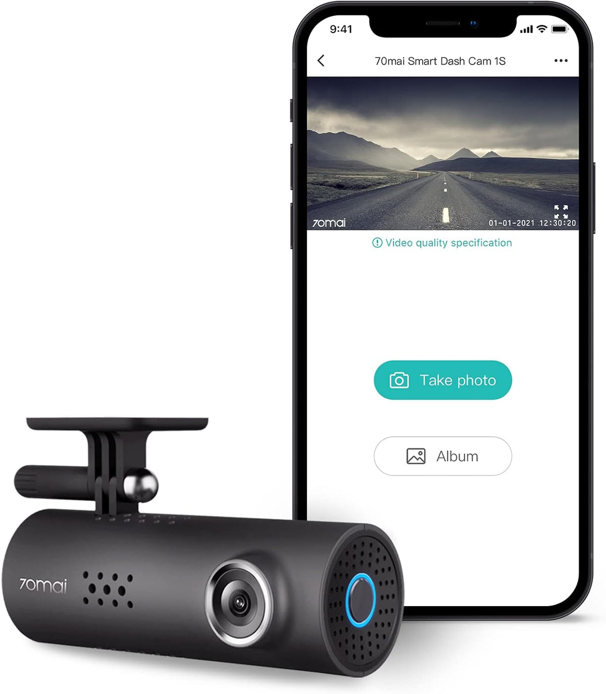 1296P QHD Smart Dash Camera with WiFi F7691