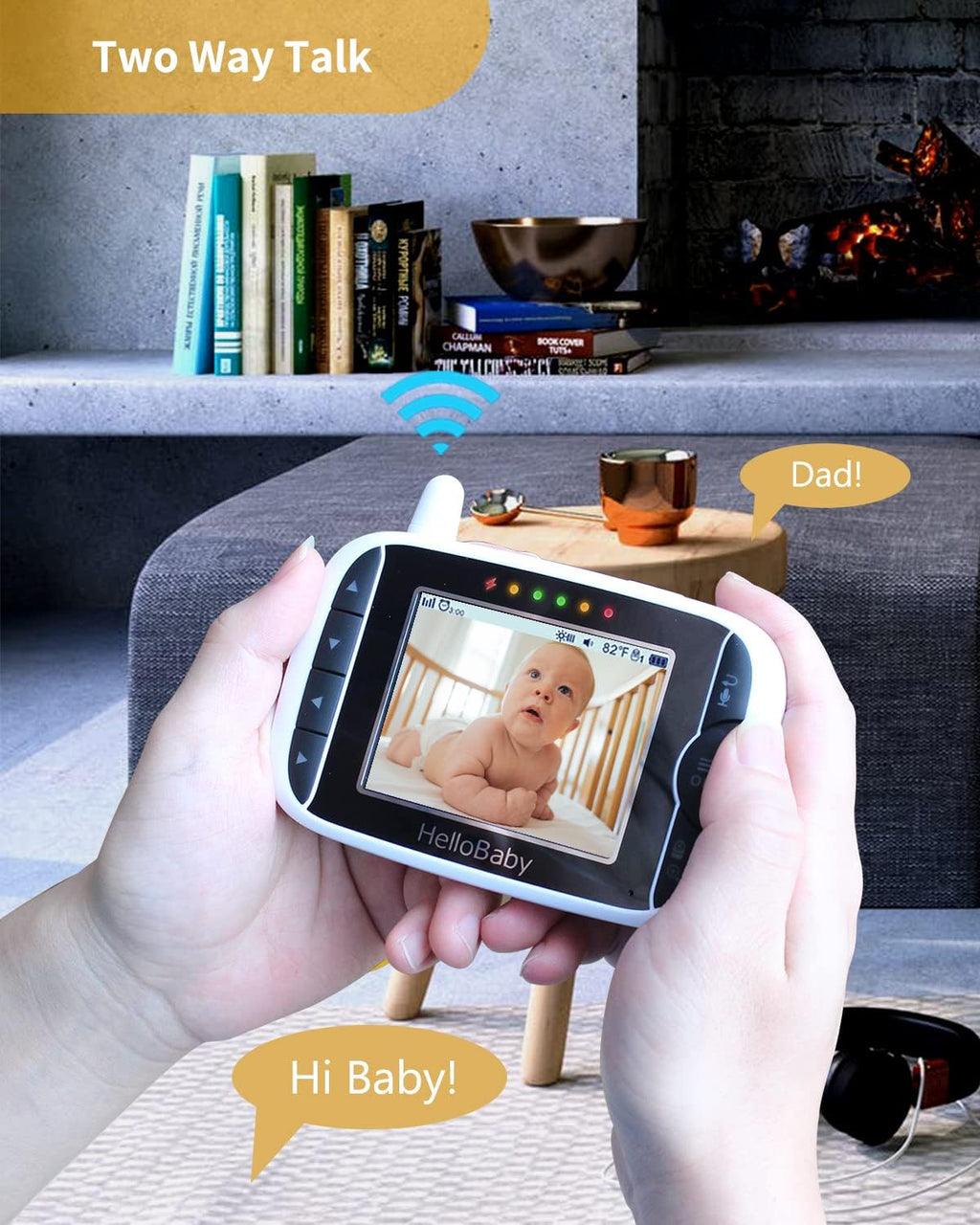 Baby Monitor with Camera and Audio, 3.2'' LCD Screen, Infrared Night Vision, Two Way Audio Y292