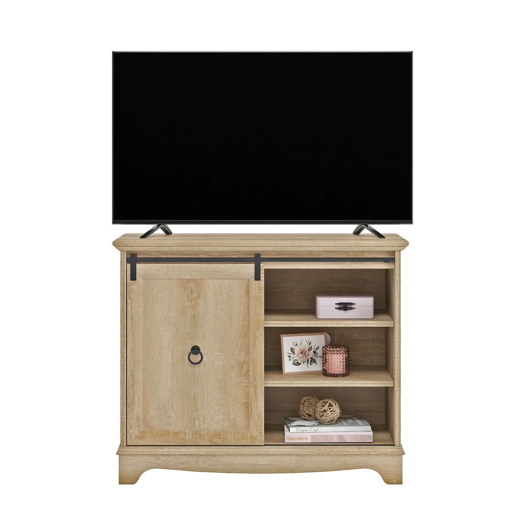 Cafe TV Stand with Storage, for TVs up to 43", Orchard Oak Finish E61170