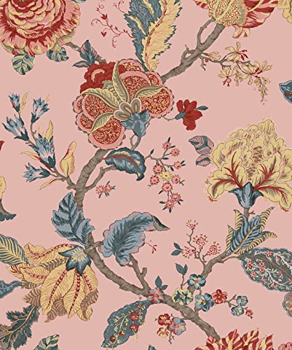 Victorian Jade Floral Peel and Stick Wallpaper Y4565