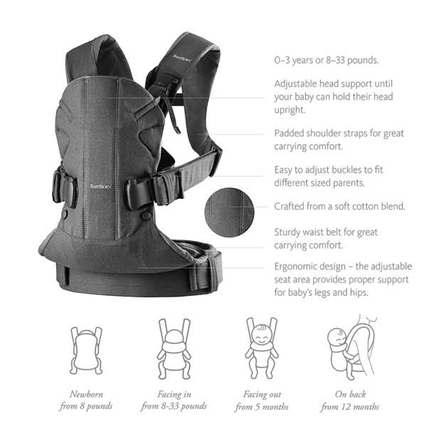 Beige Cotton Baby Carrier X440238