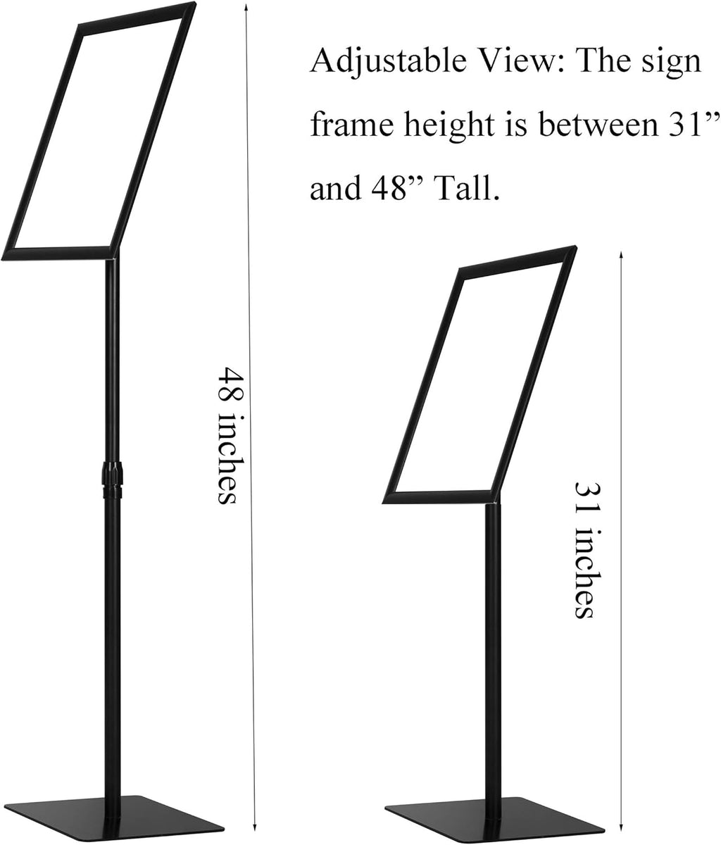 Adjustable Aluminum Sign Holder 8.5 x 11 Inch Pack of 2 J426