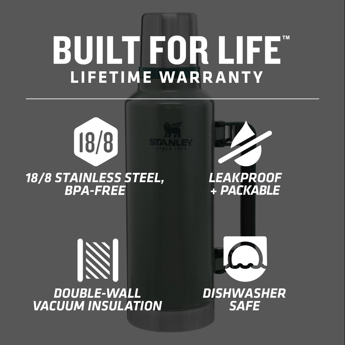 Vacuum Insulated Stainless Steel Bottle 2 qt I908015