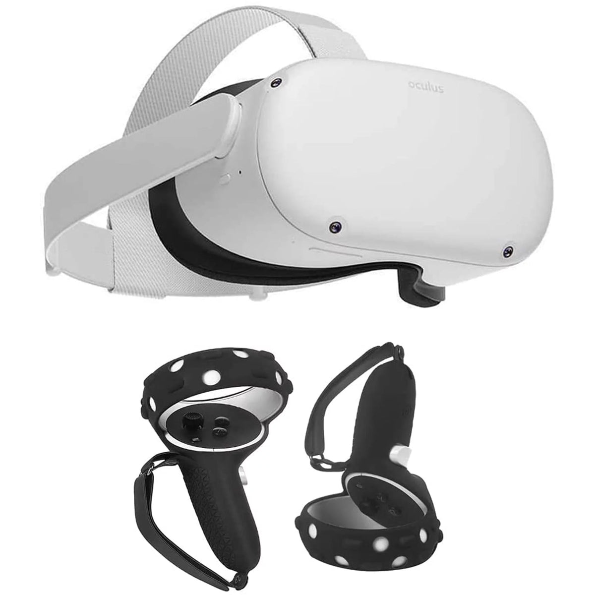 256 GB VR Headset with Silicone Controller Grip Cover D230