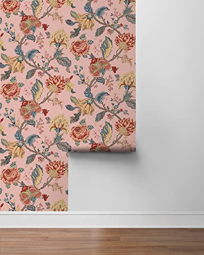 Victorian Jade Floral Peel and Stick Wallpaper Y4565