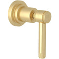 Satin Unlacquered Brass Volume Control and 4-Port Diverter Trim with Lever Handle C70782