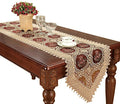 Small Vintage Burgundy Lace Table Runner 16 × 36 Inch F10189