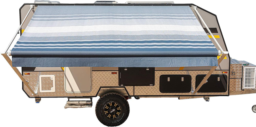 Blue Fade 13 x 8 Ft Retractable RV Trailer Awning C901389