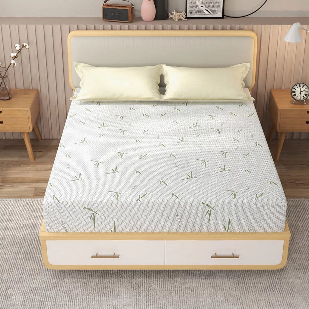 6 inch Green Tea Gel Memory Foam Mattress with Bamboo Knit Cover R8693