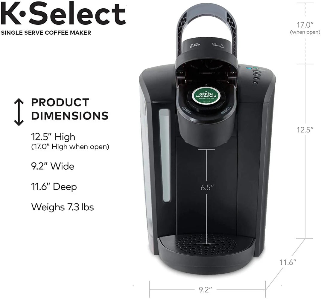 Single Serve K-Cup Pod Coffee Maker, Matte Black P396