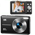 Black 4K UHD 48MP Point and Shoot Digital Camera J251