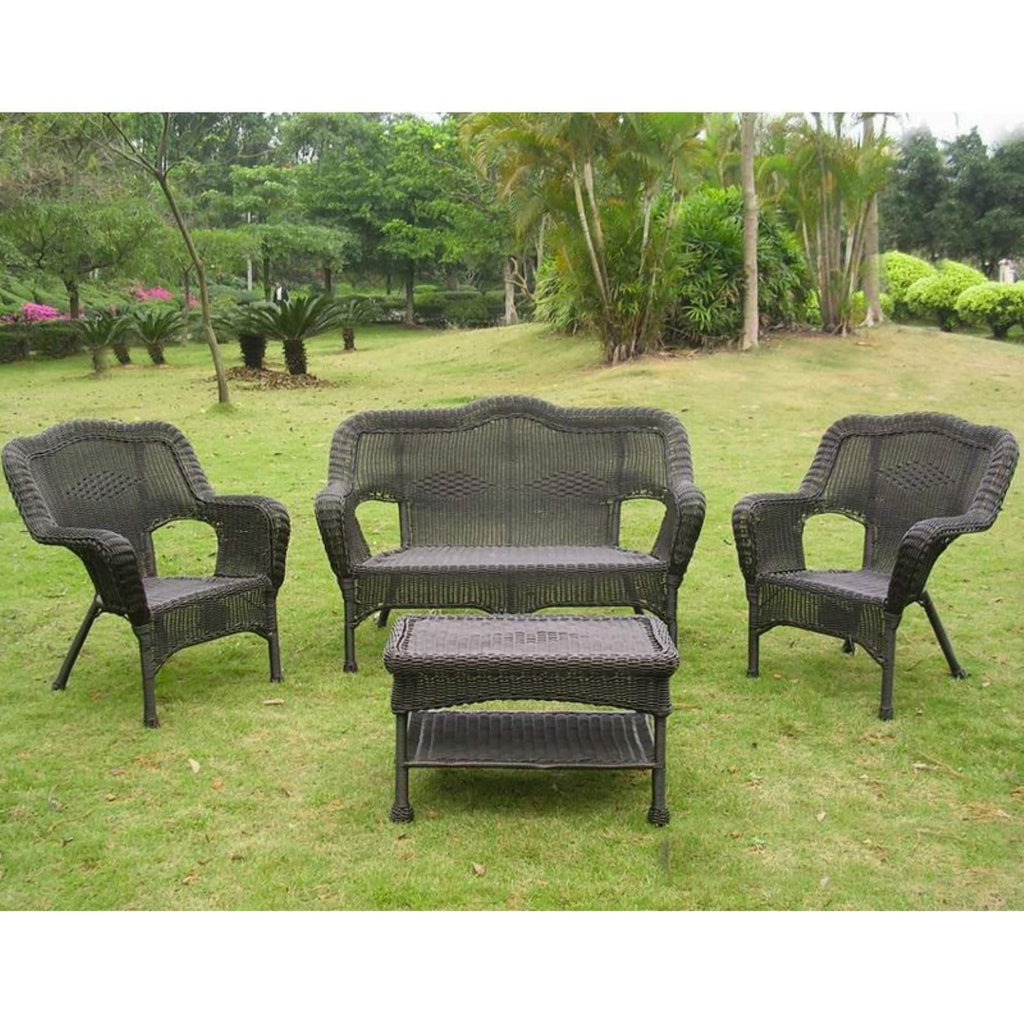 Wicker Resin Patio Conversation Set - Seats 4 Q145024