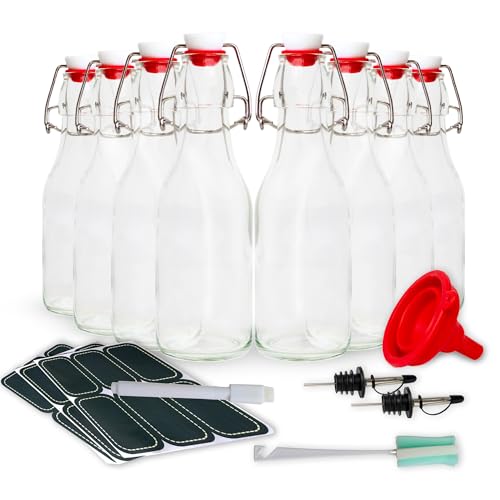 1 Liter Glass Flip Top Bottle Pack of 6 G1656
