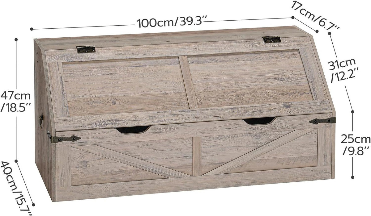 Wooden Storage Chest with Flip Top J4521