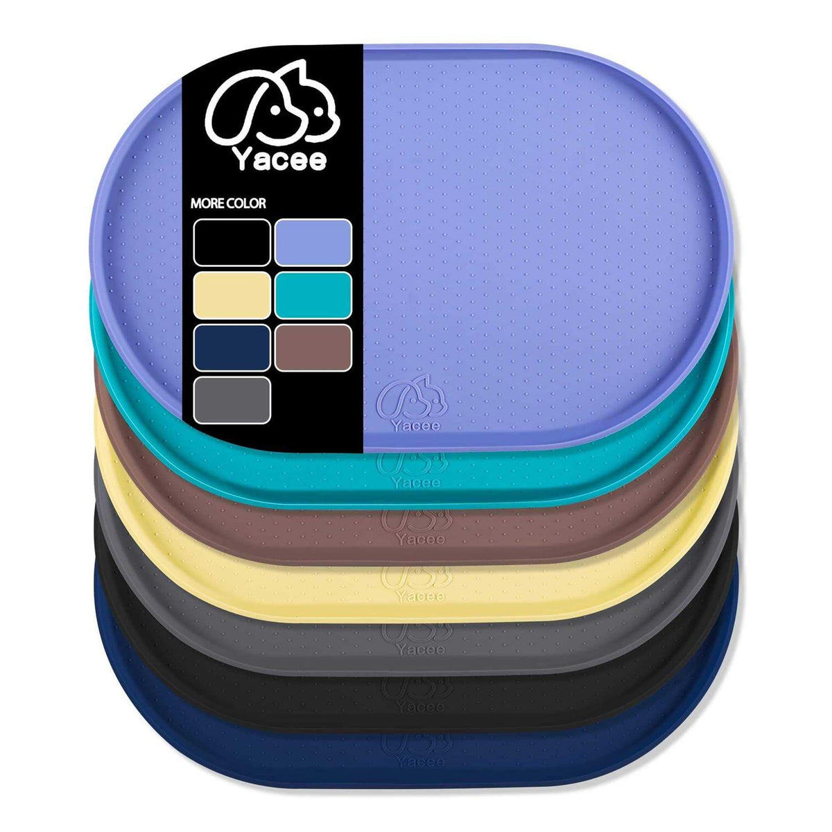 Silicone Dog Food Mat Waterproof Raised Edges Y183
